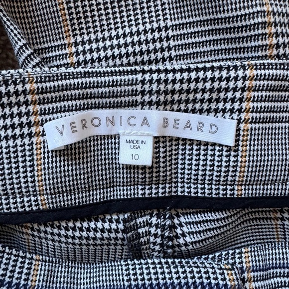 Women's Veronica Beard Black and White Plaid Dress Pants Work Wear Pant Size 10 - Picture 5 of 7